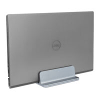 verticale laptopstandaard grijs