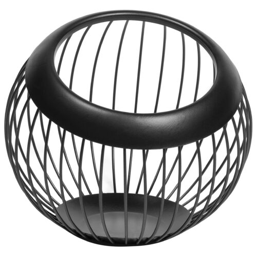 fruitbowl-zwart-metaal-rond