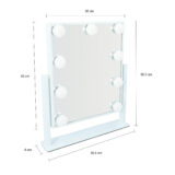 make up mirror holywood white