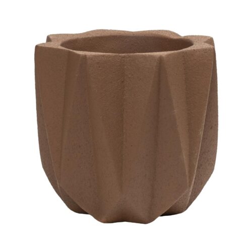 bloempot bruin cement QUVIO