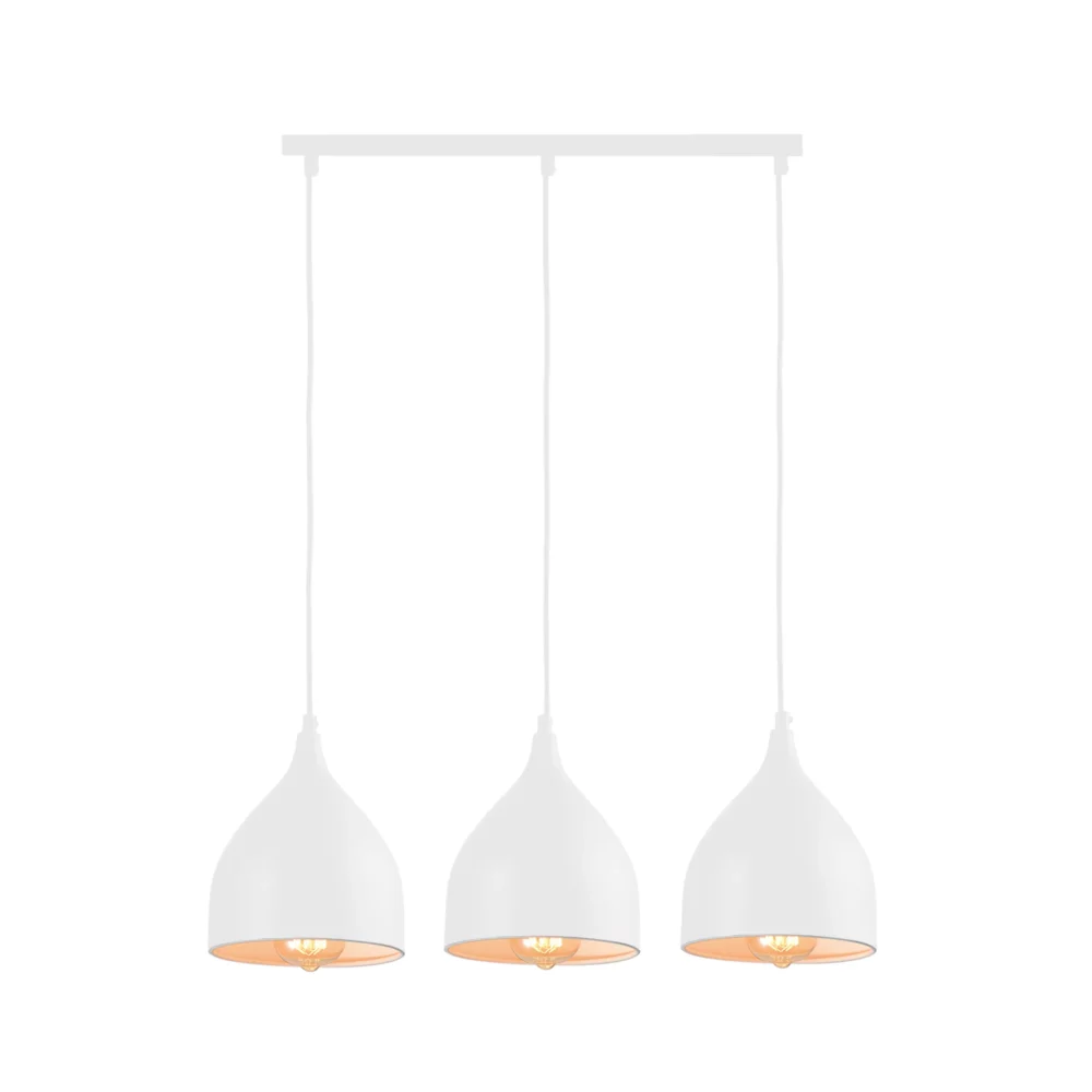 witte hanglamp met 3 lichtpunten