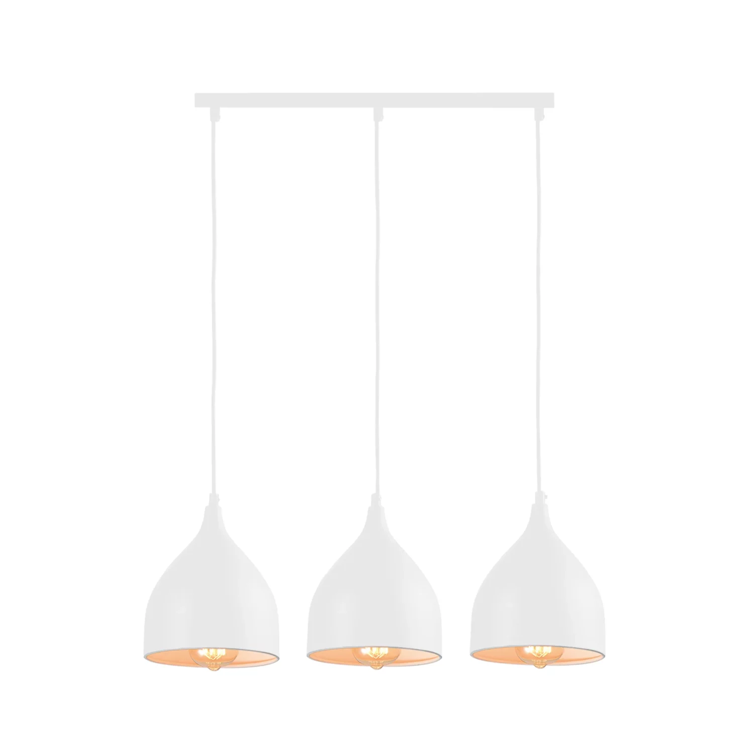 witte hanglamp met 3 lichtpunten