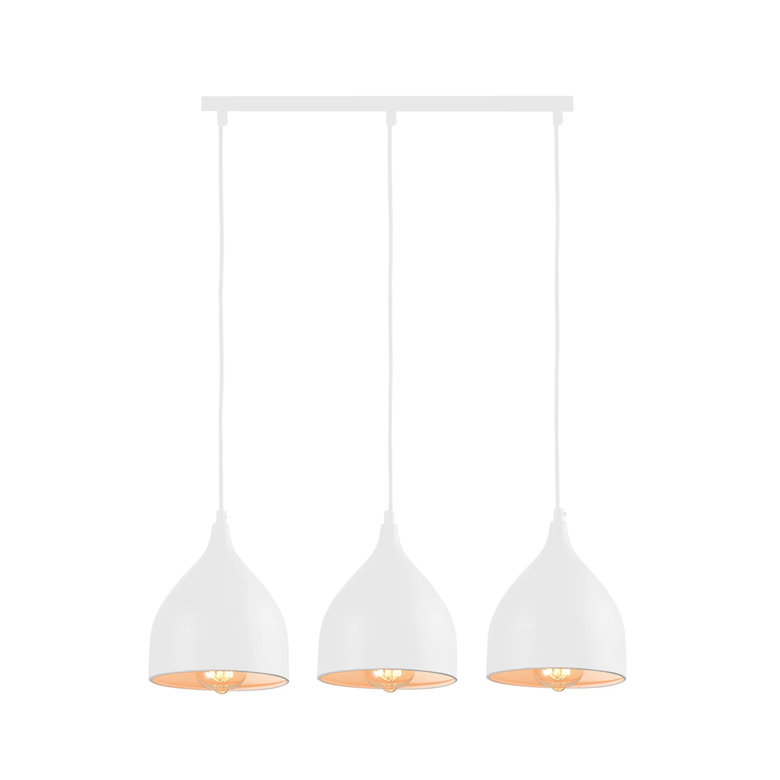 witte hanglamp met 3 lichtpunten