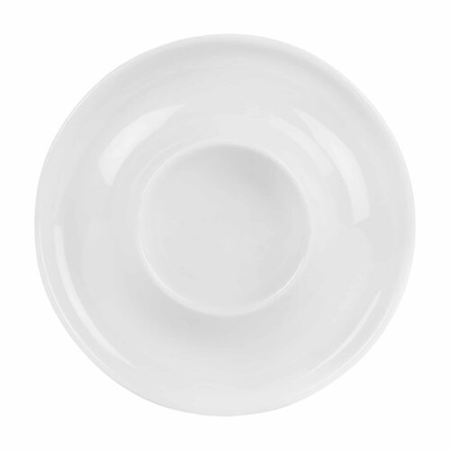 Witte eierdop van keramiek