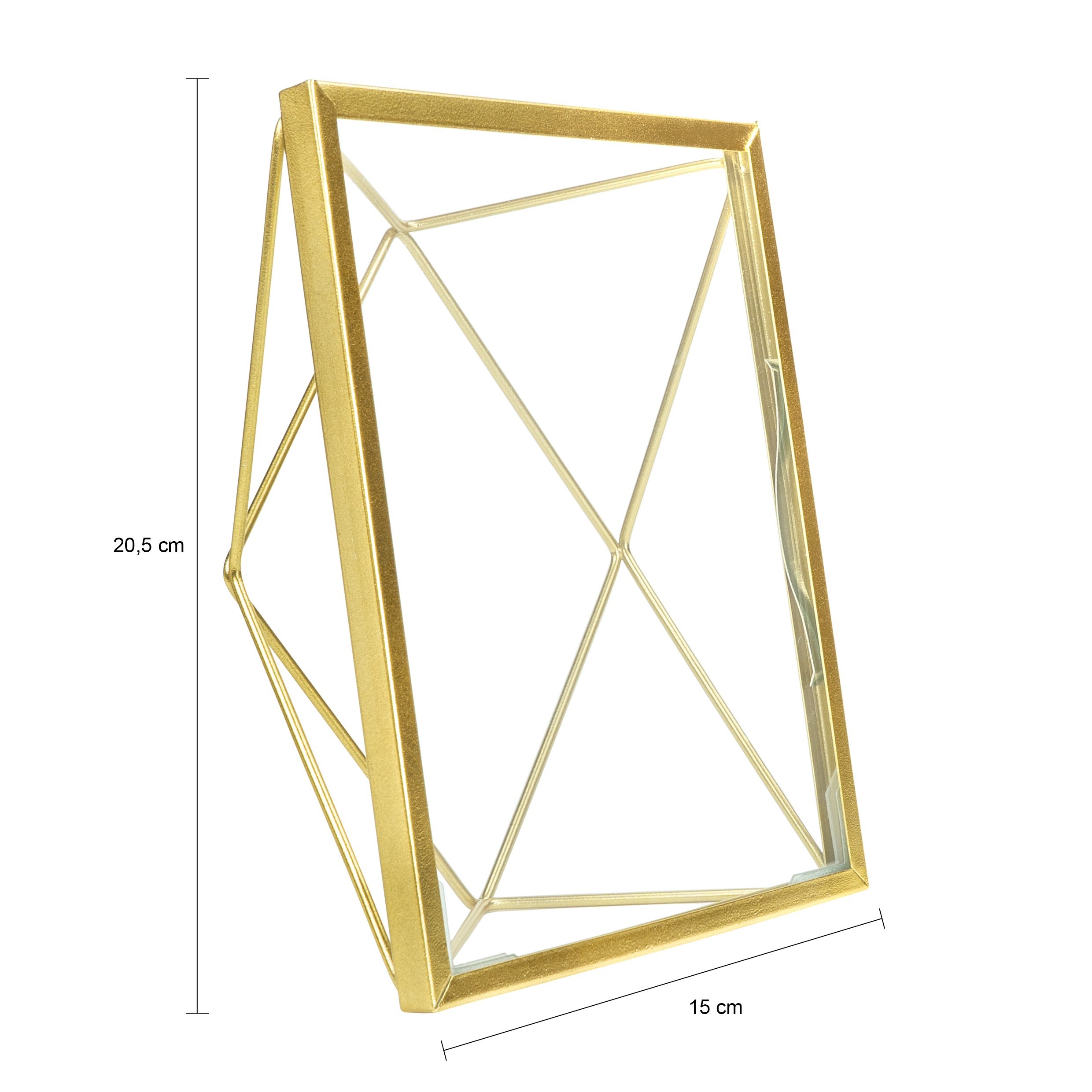 Hexagon fotolijst in het goud