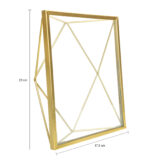 Fotolijst hexagon vorm in gouden kleur