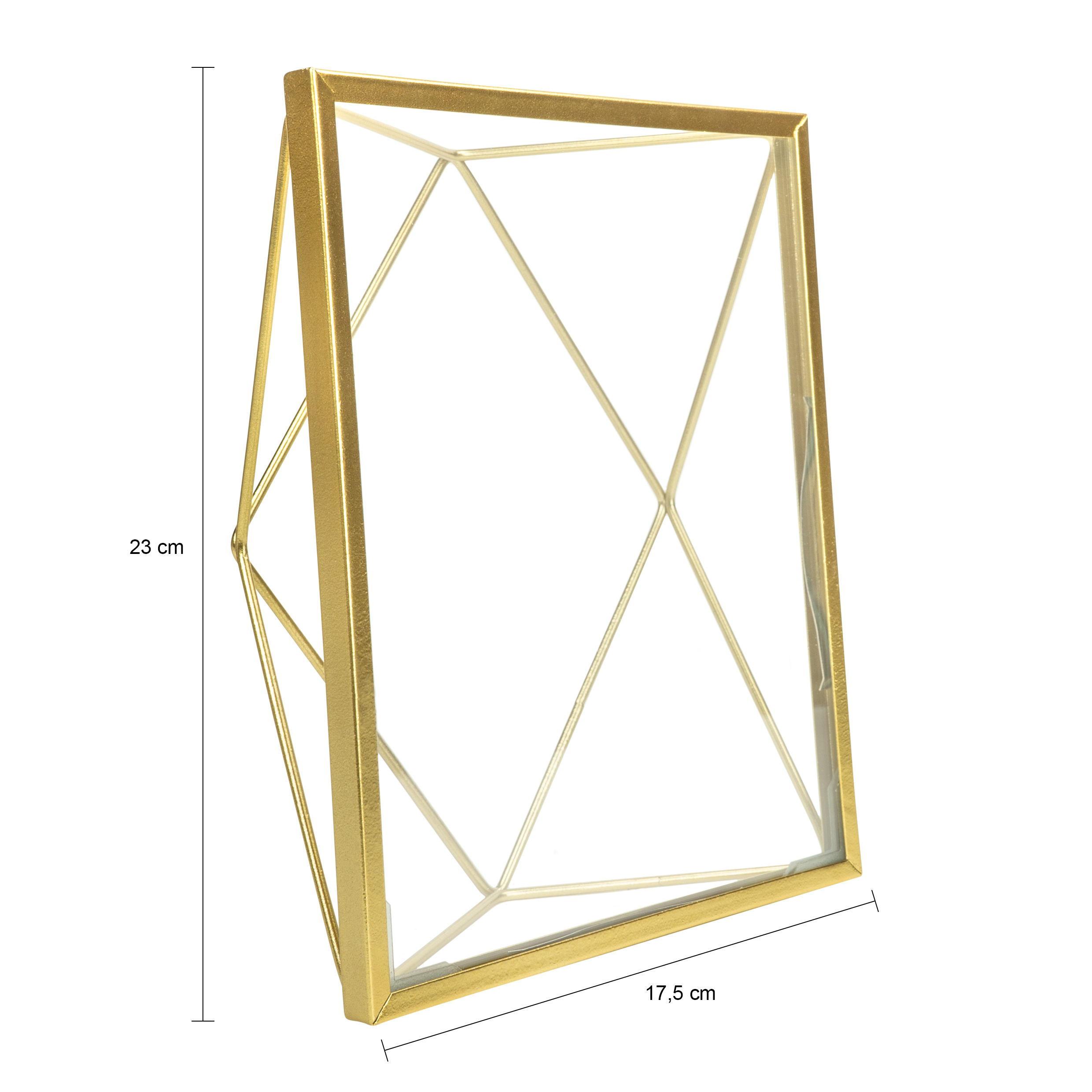 Fotolijst hexagon vorm in gouden kleur