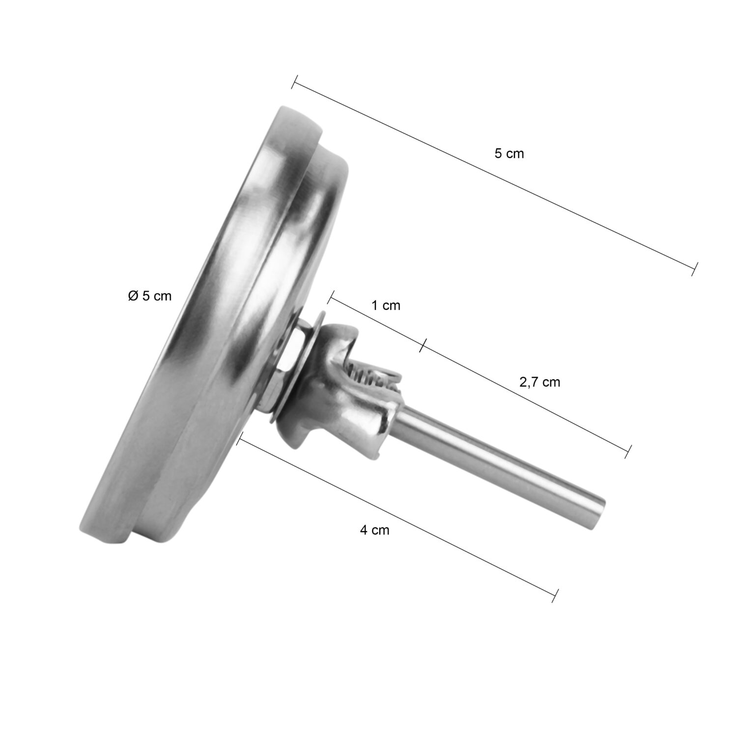 Krumble Barbecuethermometer – ø5 cm – Tot 400 graden – RVS