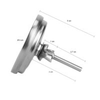 Krumble Barbecuethermometer – ø5 cm – Tot 400 graden – RVS