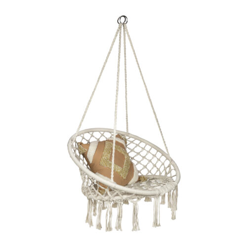 Beige hangstoel