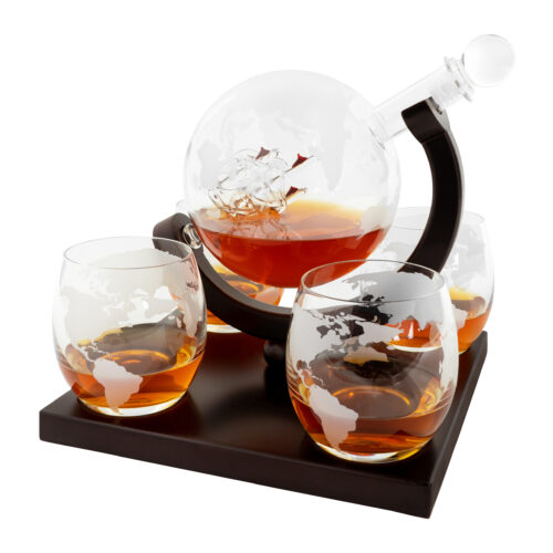 Whiskey karaf met 4 glazen