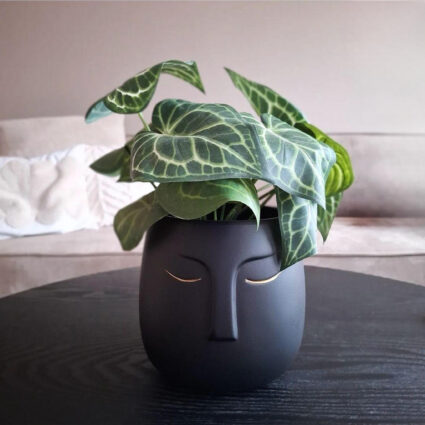 bloempot face zwart