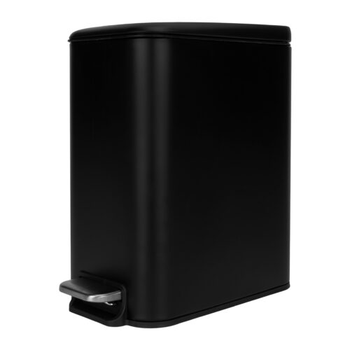 Zwarte prullenbak van 5 liter