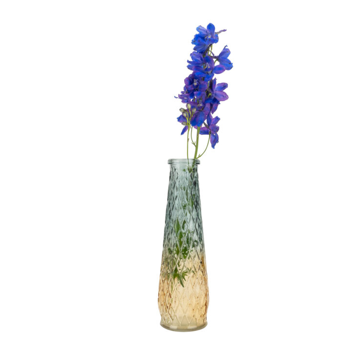 vaas geel met blauw