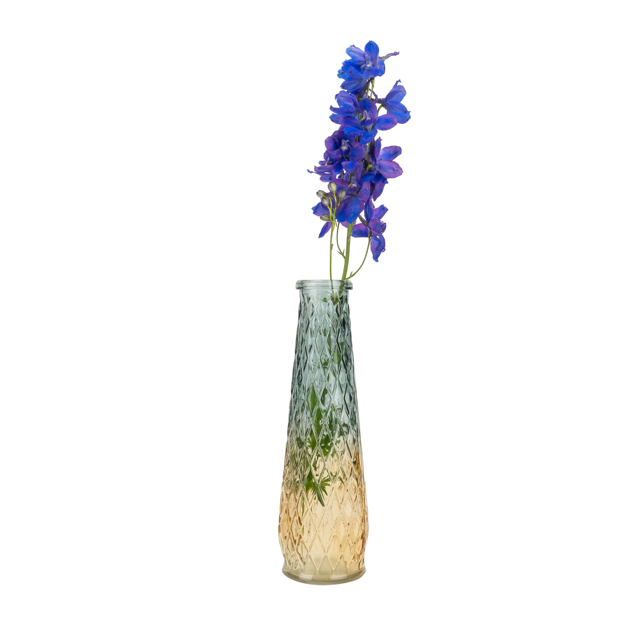 vaas geel met blauw