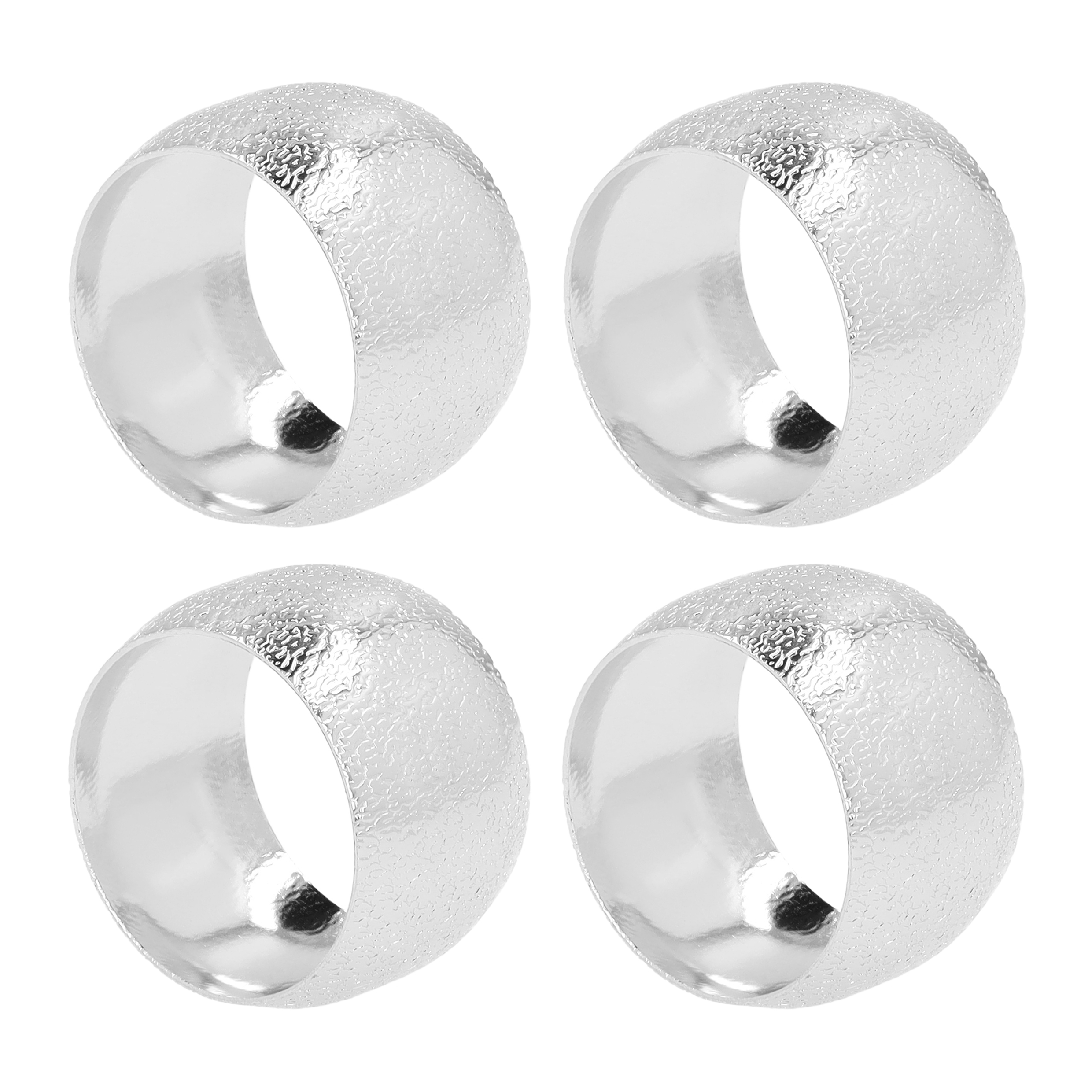servetringen set van 4 zilver