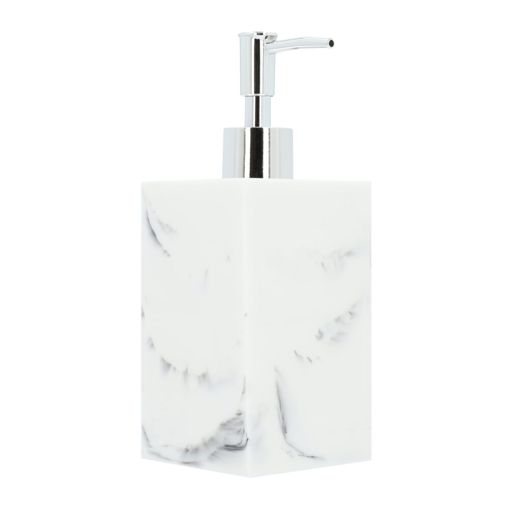 Zeepdispenser marmerlook wit