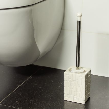 toiletborstel keramiek wit