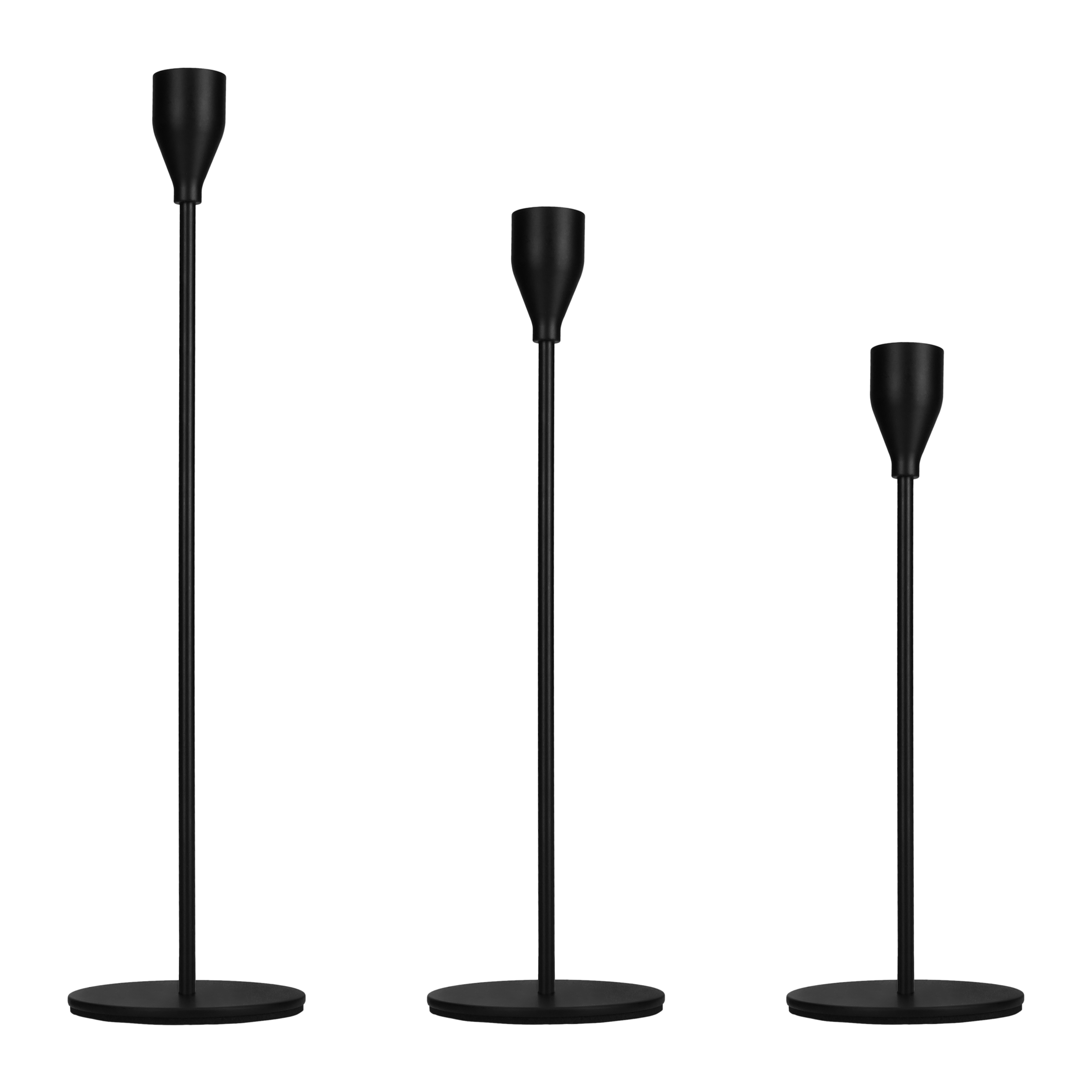 Kandelaar set van 3 zwart