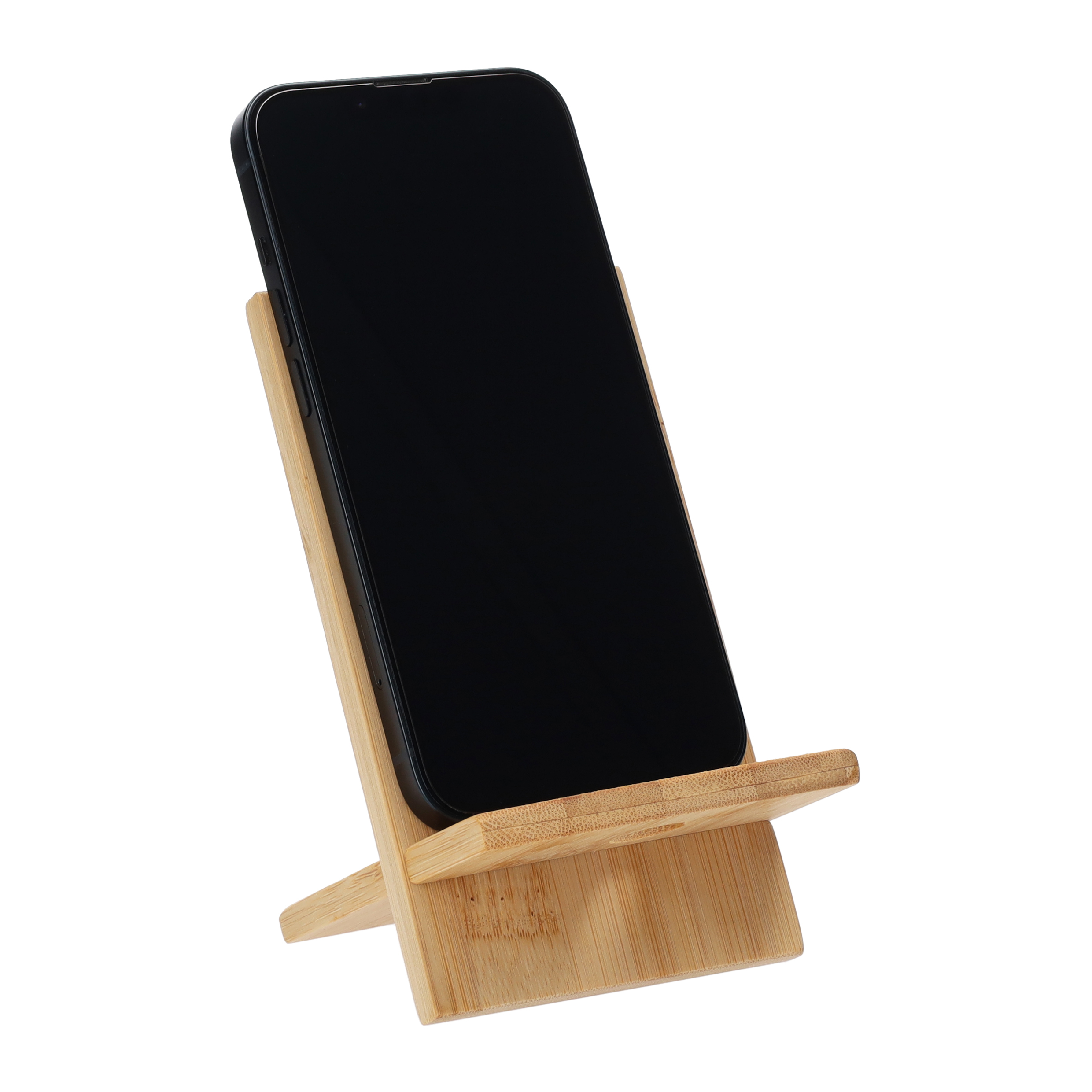 Telefoonstandaard bamboe lichtbruin
