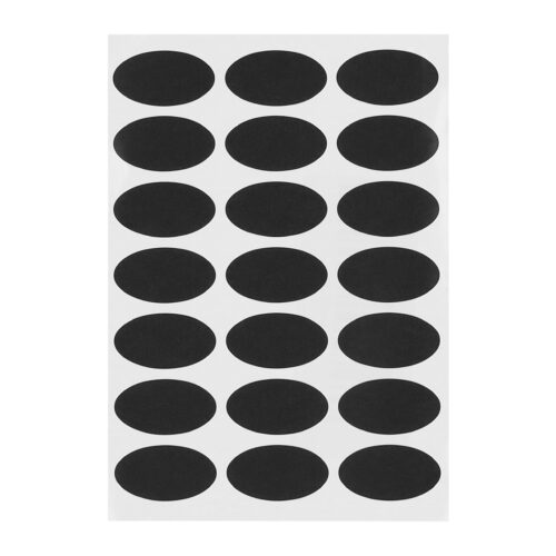 krijtstickers zwart ovaal set van 105