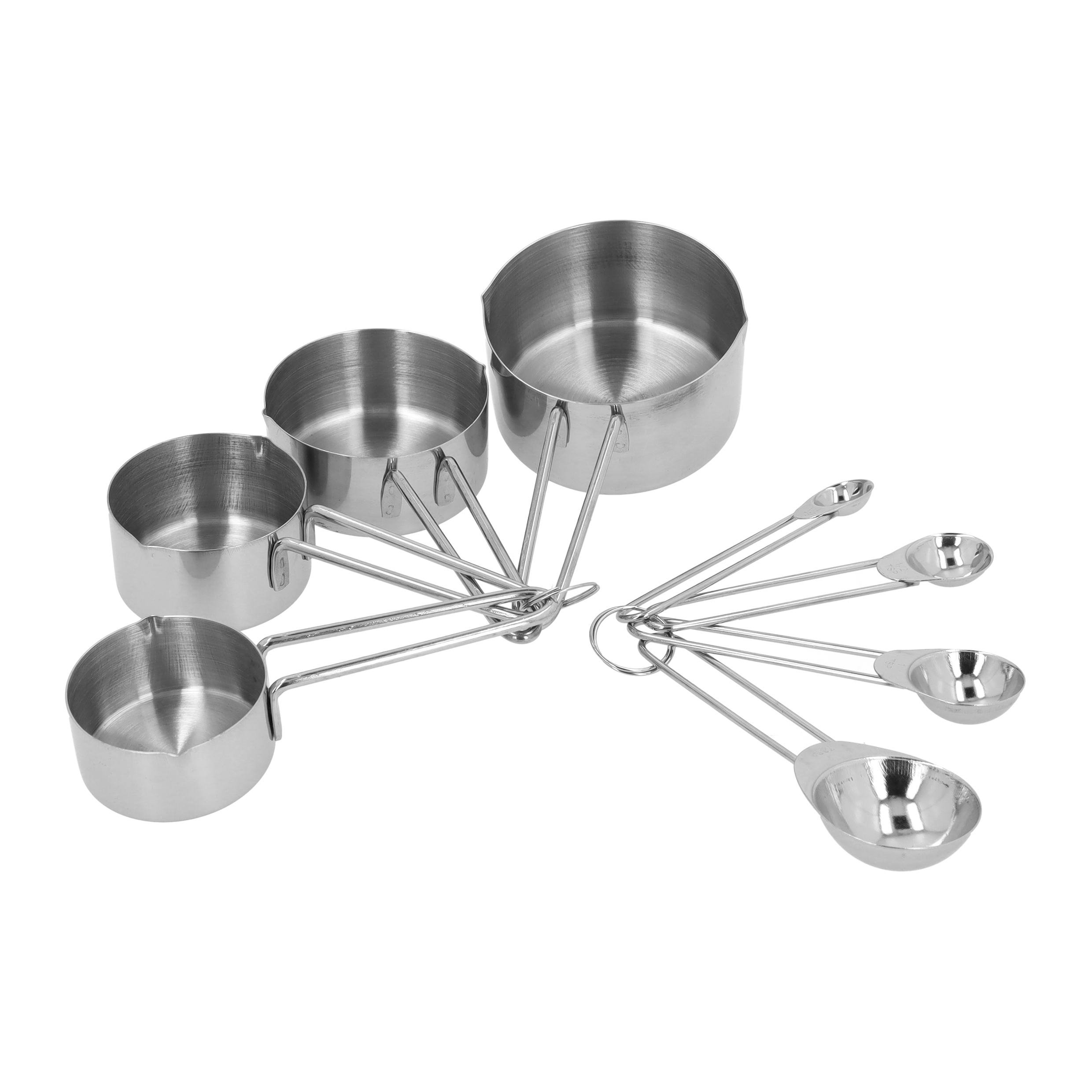 maatcups en lepels set van 8