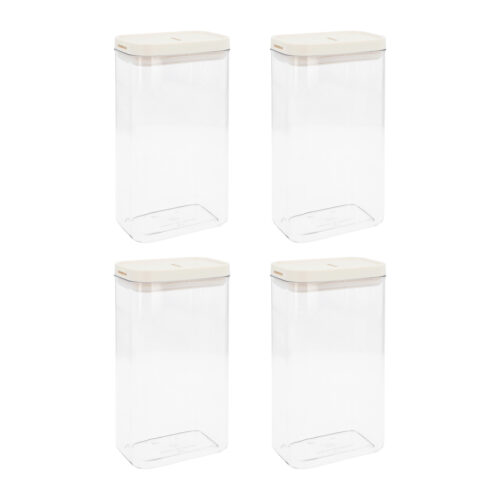 voorraadpotten plastic set van 4 1800 ml