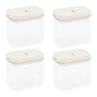 voorraadpotten plastic set van 4 800 ml