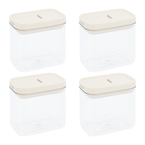 voorraadpotten plastic set van 4 800 ml