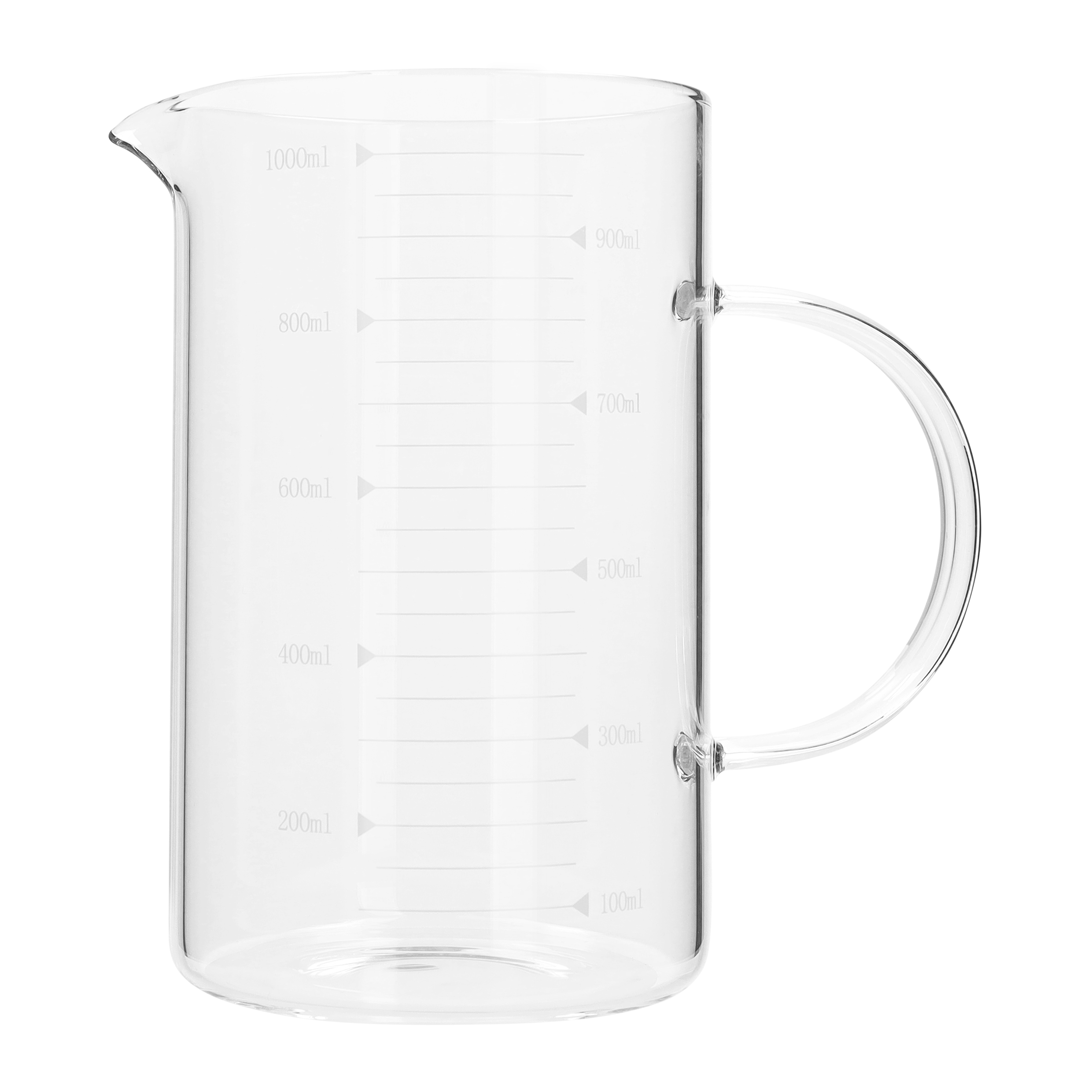 Maatbeker glas 1000 ml met handvat