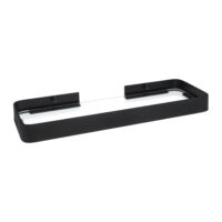 Badkamer plank zwart metaal glas
