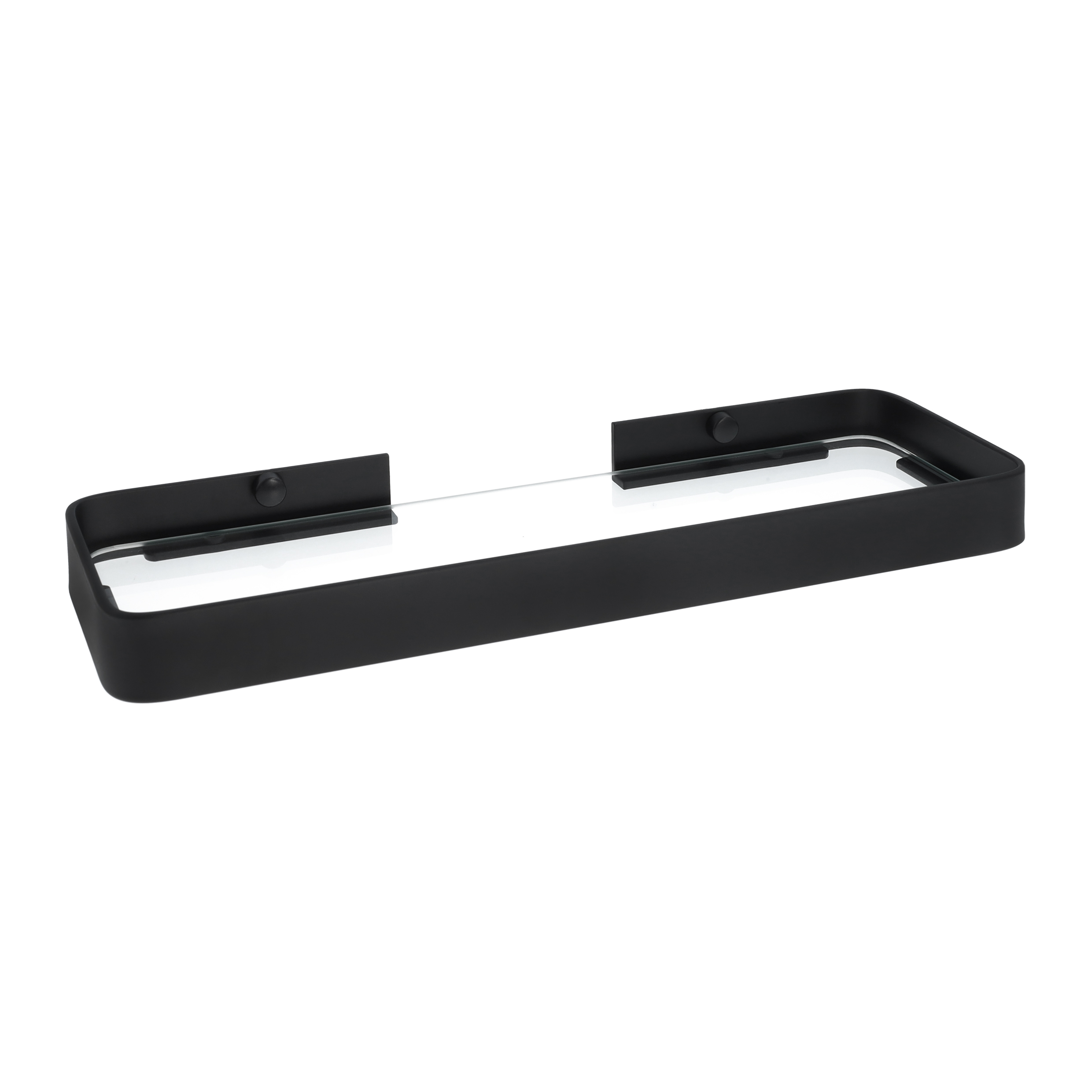 Badkamer plank zwart metaal glas