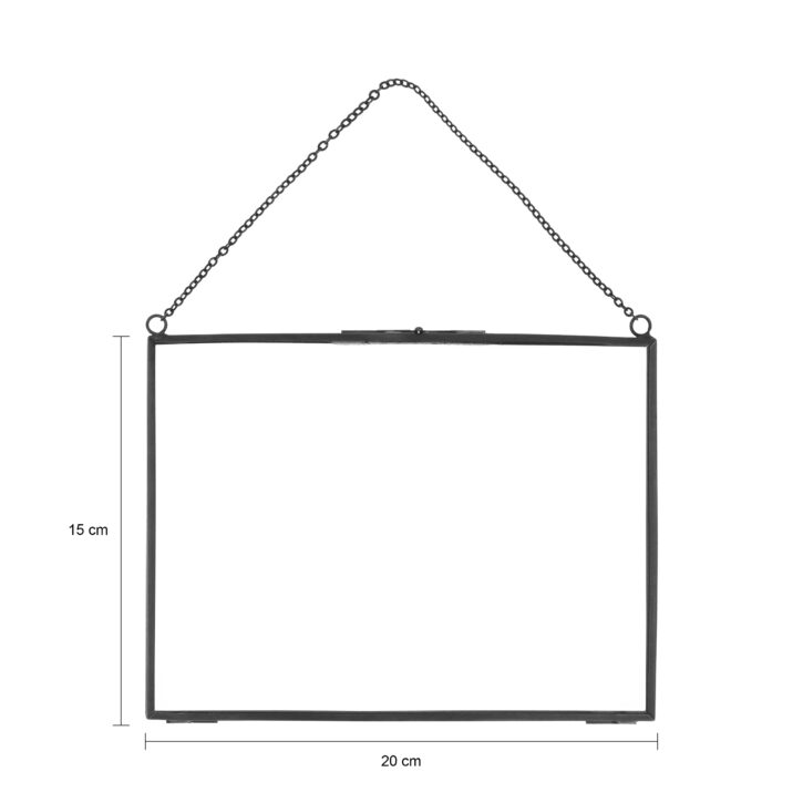hangend fotoframe zwart staal