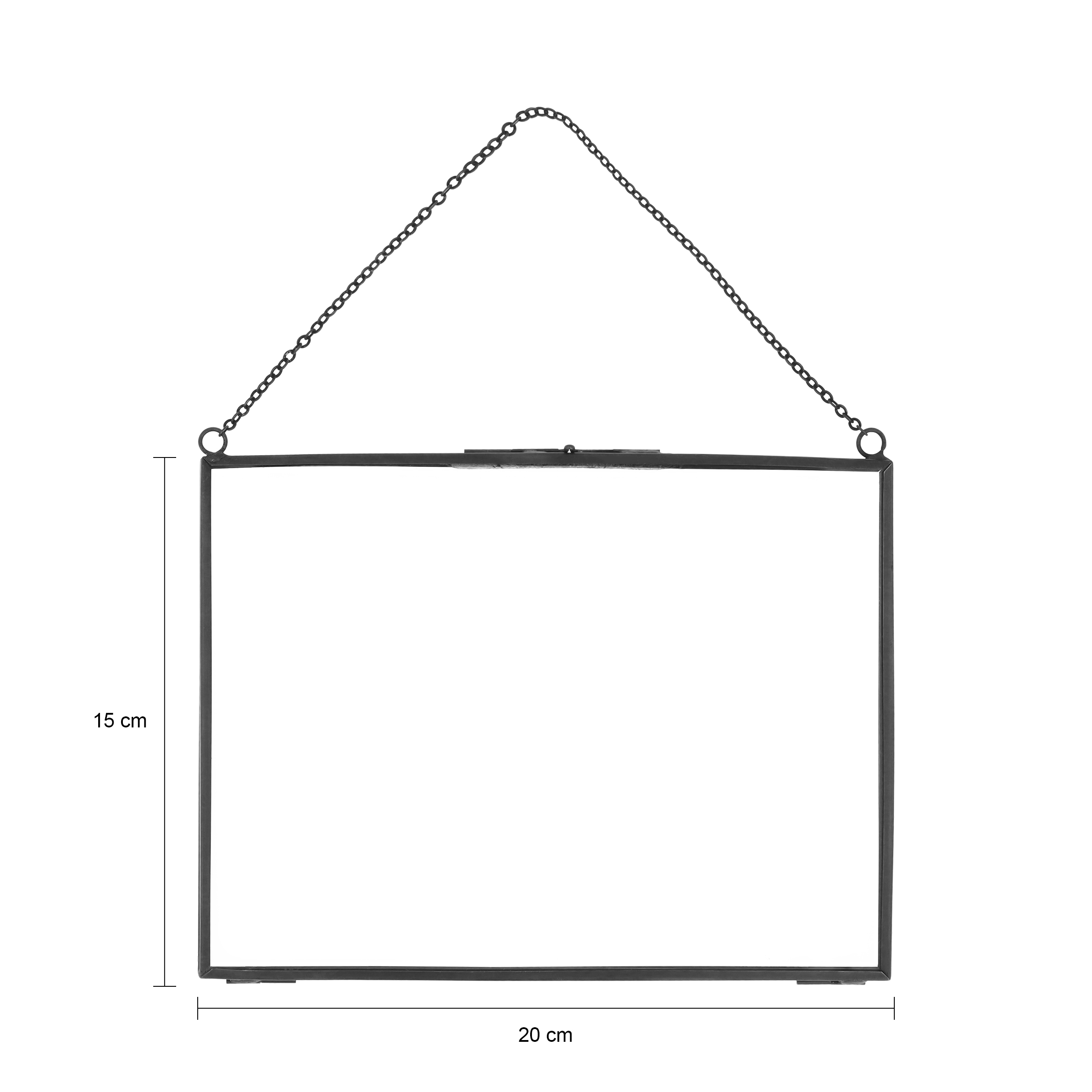 hangend fotoframe zwart staal