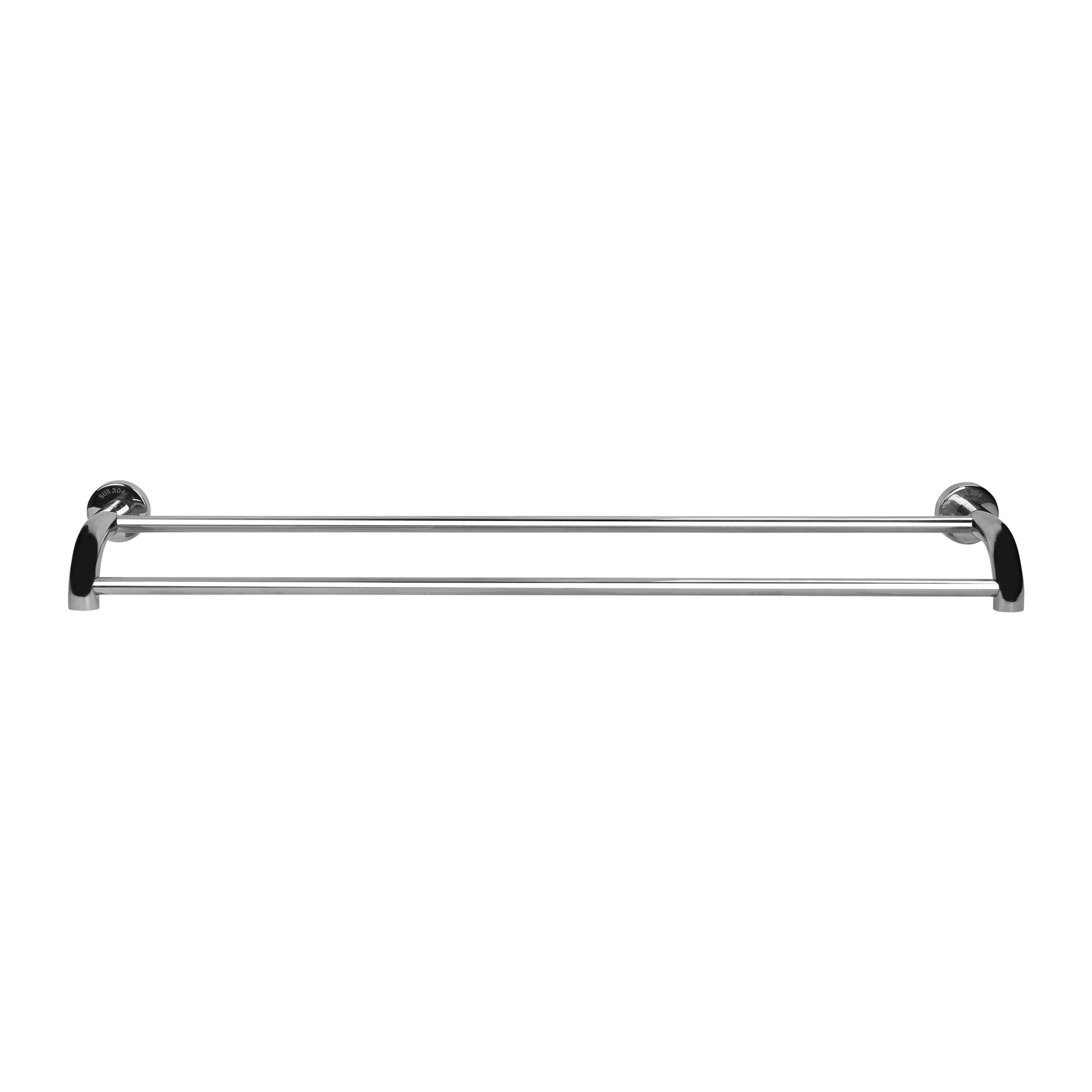 handdoekenrek rvs met 2 stangen