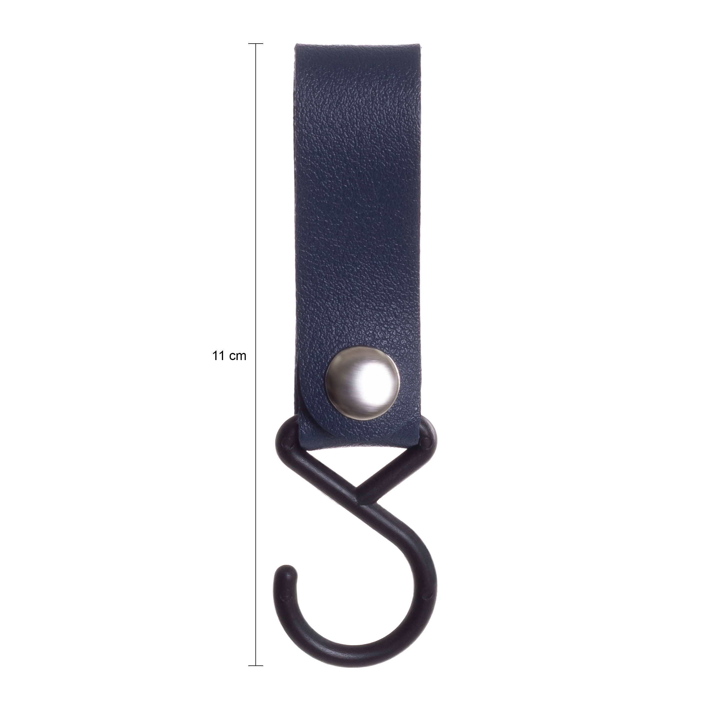 ophanghaken leren bandje blauw
