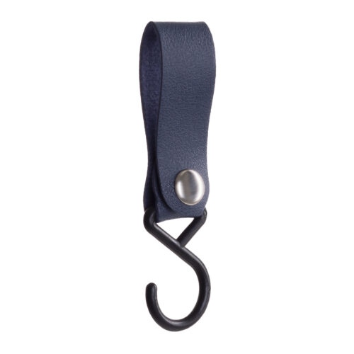 ophanghaak leren bandje blauw