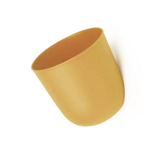 bloempot wand okergeel