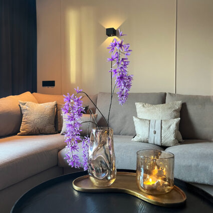 vaas beige droogbloemen vazen glas