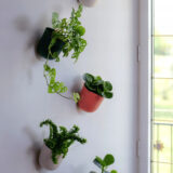 bloempot antraciet wandmontage