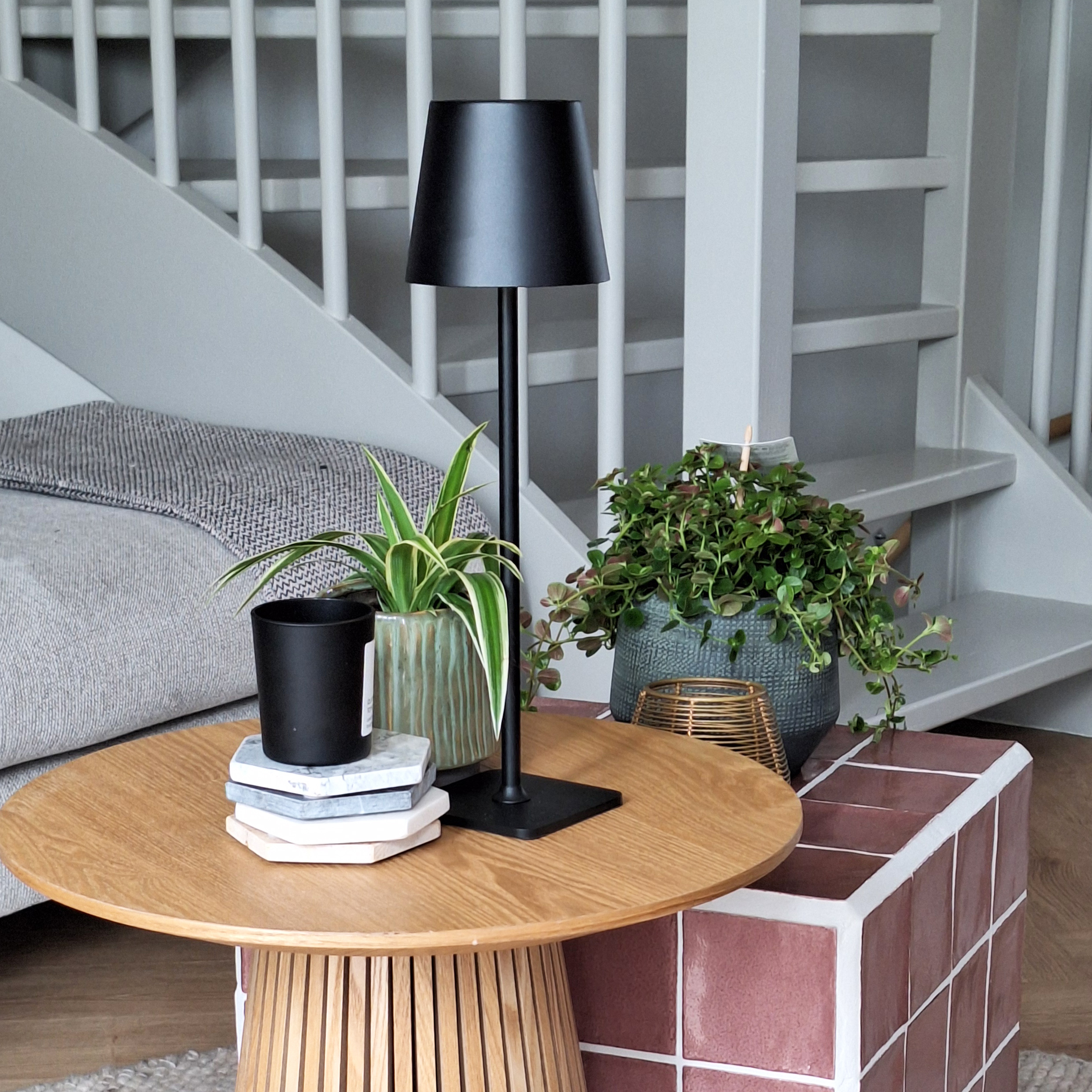 QUVIO Dimbare tafellamp – Draadloze tafellamp – Zwart