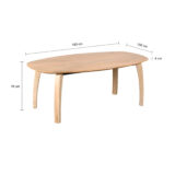Lewis & Loft Eettafel Luna – FSC®-gecertificeerd mangohout – Deens ovaal – 180×100 cm – Naturel