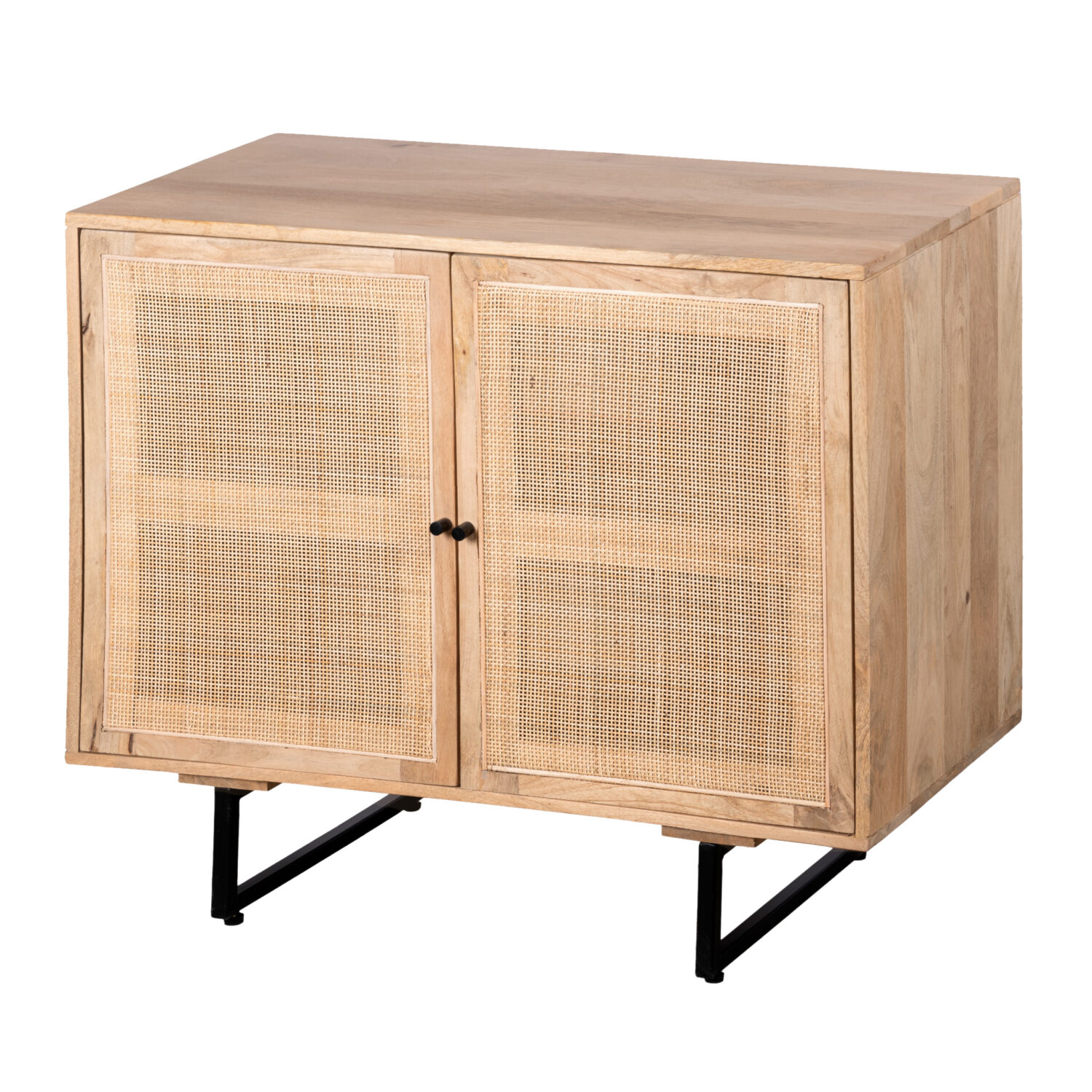 Lewis & Loft Dressoir Lucas – Met 2 deuren – FSC®-gecertificeerd mangohout – Rotan – Naturel