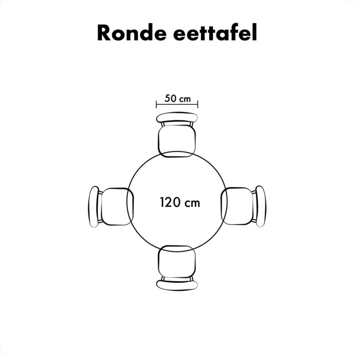 Lewis & Loft Lynn Ronde Eettafel Ø 120 cm – FSC®-gecertificeerd mangohout – Naturel