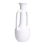 Vaas met handvatten - 26 cm - Keramiek - Wit