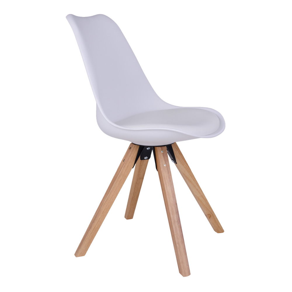 QUVIO Eetkamerstoel Zurich – Wit – Set van 2