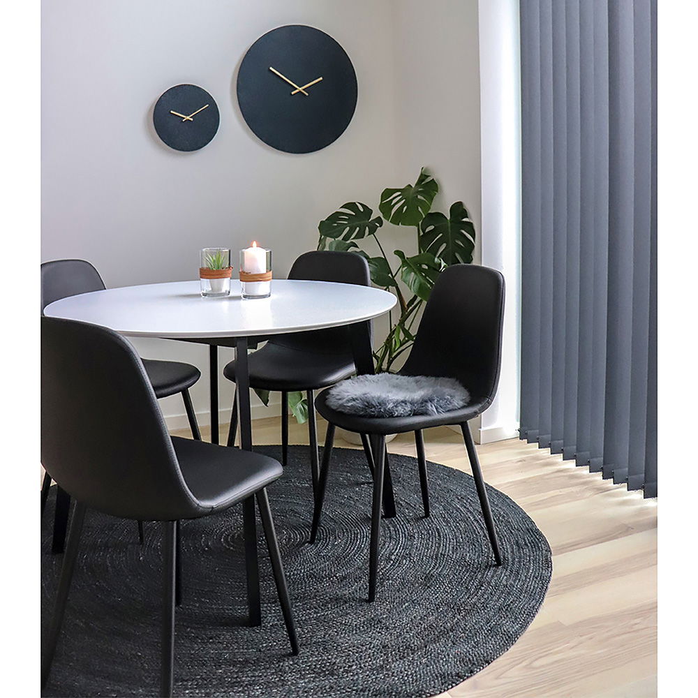 QUVIO Eetkamerstoel Paris – Zwart – Set van 2