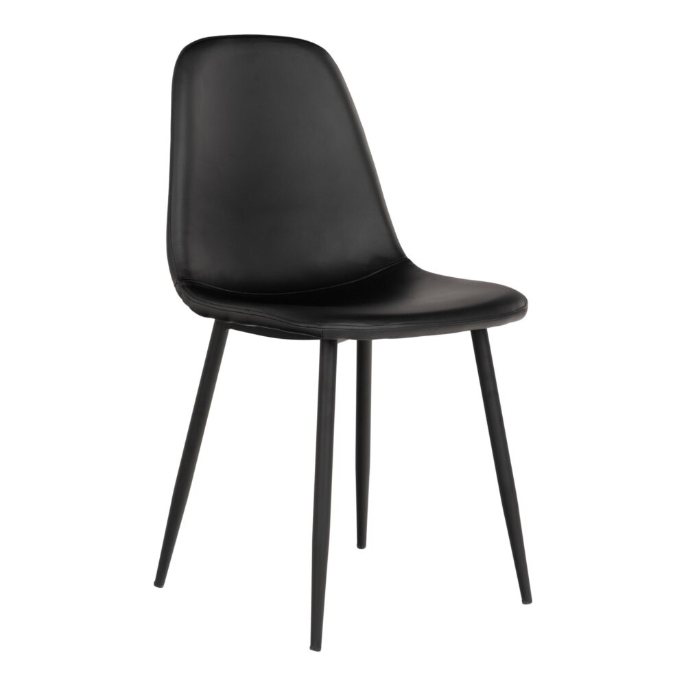 QUVIO Eetkamerstoel Paris – Zwart – Set van 2