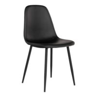 QUVIO Eetkamerstoel Paris – Zwart – Set van 2