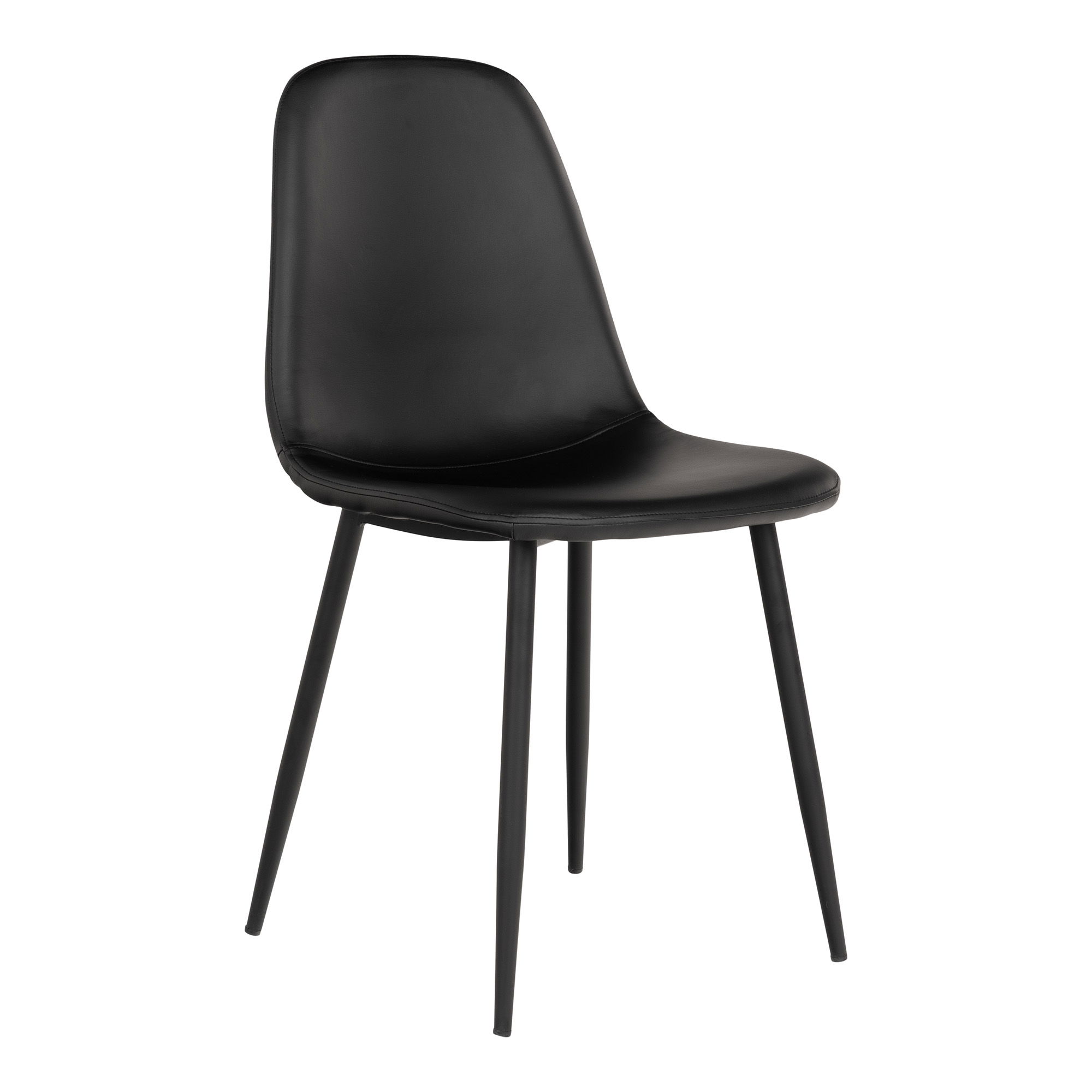QUVIO Pilo Eetkamerstoel 2-pack – Zwart Fluweel – Scandinavisch Design